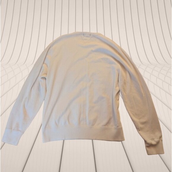 Alex Mill NYC Crewneck Cream Pullover Sweatshirt XL 100% Cotton - Picture 4 of 6